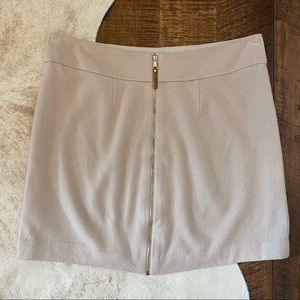 Ann Taylor Zip Back Wool Mini Skirt